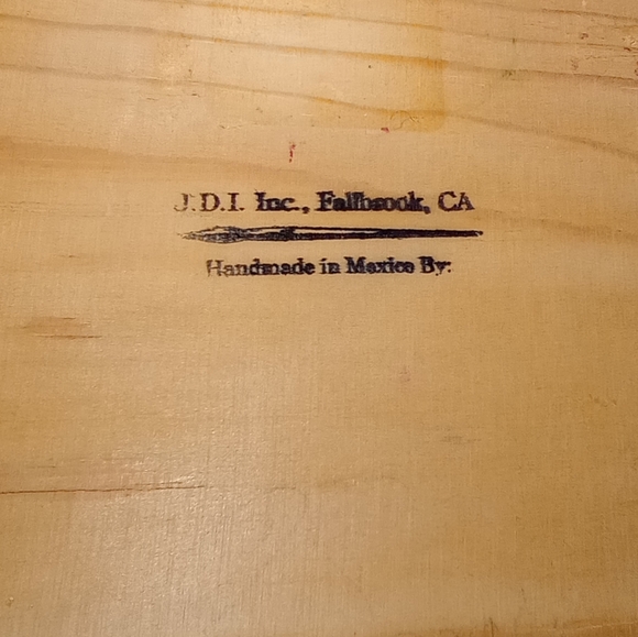 1997 JDI Christmas Handmade Multicolor Painted Wood Plank Decor Wall 13"L x 8W - Picture 6 of 7